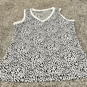 Black and white blouse